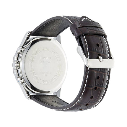 Casio General MTP-1374L-7A1VDF Enticer Men Beige Dial Brown Leather Band