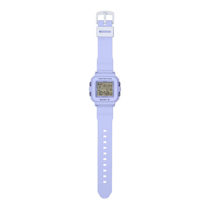 Casio Baby-G + Plus BGD-10KH-2BDR Digital Dial Light Purple Resin Band + Case Holder Set