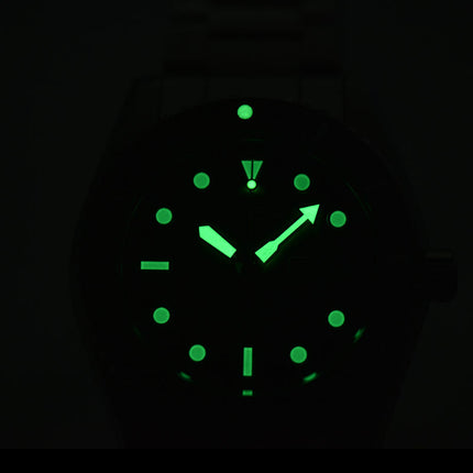 Alba Mechanical AL4437X1 Automatic Men Green Black Gradation Patterned Dial Stainless Steel Strap