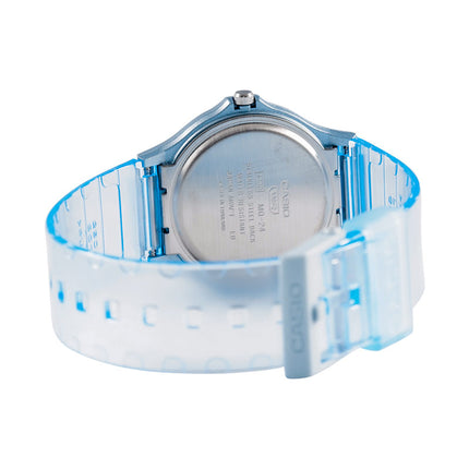 Casio General MQ-24S-2BDF Pop Light Blue Dial Blue Transparent Resin Band