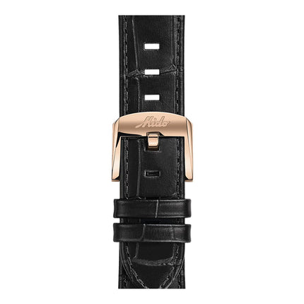 MIDO Multifort M040.427.36.262.00 Patrimony Chronograph Automatic Ivory Dial Black Leather Strap