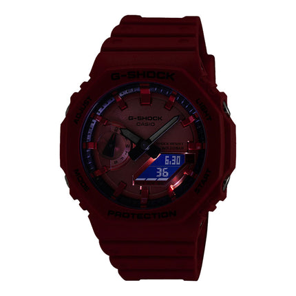 Casio G-Shock GA-2100RRB-4ADR CasiOak Iconic Red Series Resin Band