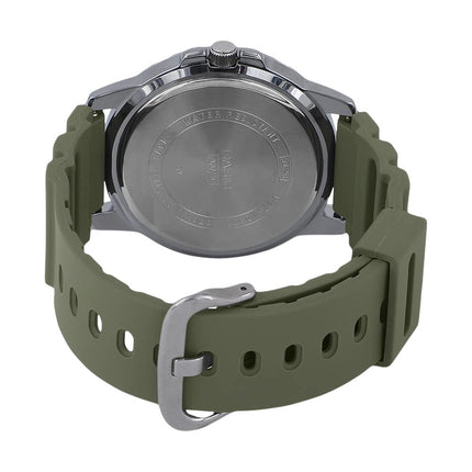 Casio General MTP-VD300-3BUDF Men White Dial Green Resin Band
