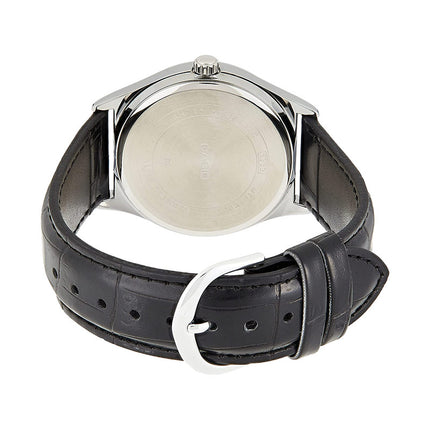 Casio General MTP-V006L-1BUDF Men Black Dial Black Leather Band
