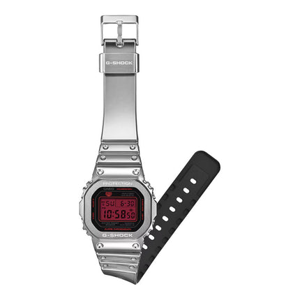 Casio G-Shock GM-5600YRA-8DR Fine Metallic Series Digital Red Dial Silver Resin Band
