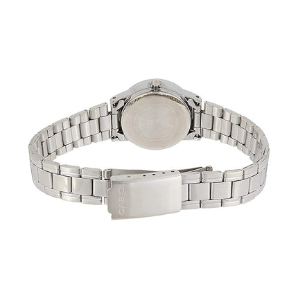 Casio General LTP-V002D-7BUDF Ladies Silver Dial Stainless Steel Band