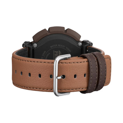 Casio Pro Trek PRG-340L-5DR CASTLON Climber Line Digital Dial Coyote Brown Leather Band