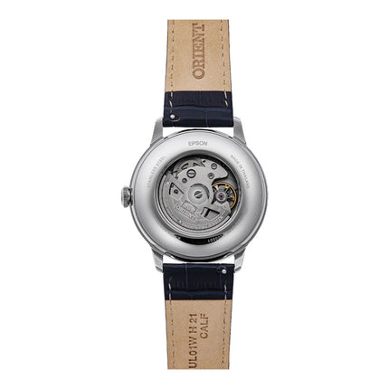 Orient Classic RA-AK0806L Bambino Automatic Sun & Moon Navy Blue Dial Blue Leather Strap