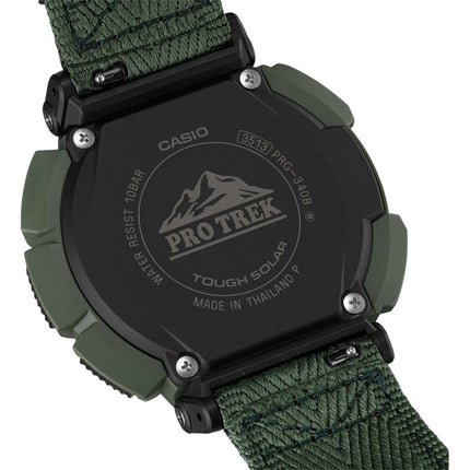Casio Pro Trek PRG-340B-3DR CASTLON Climber Line Digital Dial Green Nylon Band