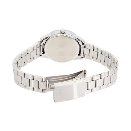 Casio General LTP-V005D-7BUDF Ladies Silver Dial Stainless Steel Band