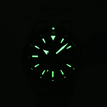 Orient Sports RA-AA0004E Kamasu Automatic Divers Green Dial Stainless Steel Strap