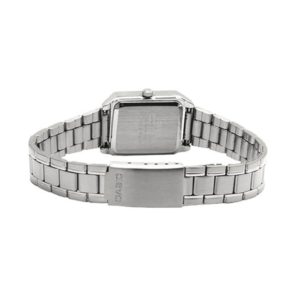 Casio General LTP-V007D-1EUDF Tank Black Dial Stainless Steel Band