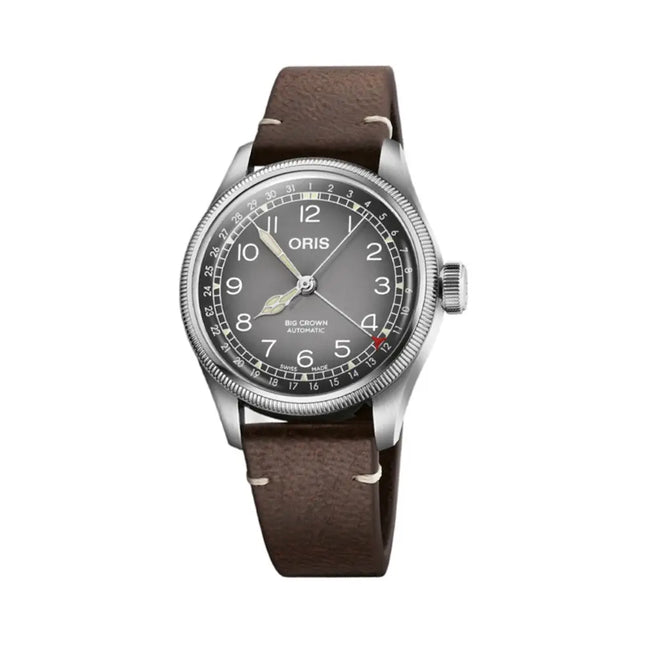 Oris Big Crown 01-754-7779-4063-SET X Cervo Volante Grey Dial Dark Brown Leather Strap