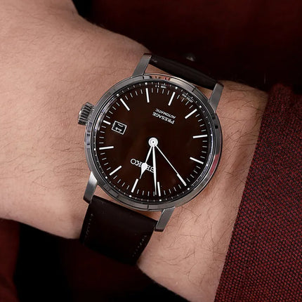 Seiko Presage SPB115J1 Craftsmanship Riki Watanabe Brown Enamel Dial Brown Leather Strap