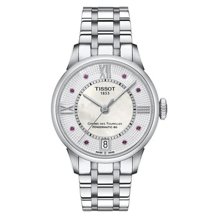 Tissot Chemin Des Tourelles White Mother of Pearl Rubies Dial T099.207.11.113.00