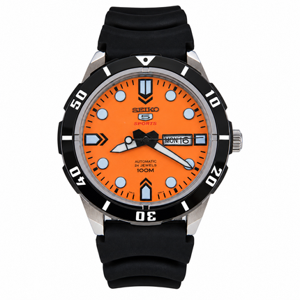 Seiko 5 Sports SRP675K1 Automatic 24 Jewels 100M Rubber Strap