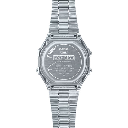 Casio General A168WEPC-7ADR PAC-MAN Collaboration Digital Dial Stainless Steel Band