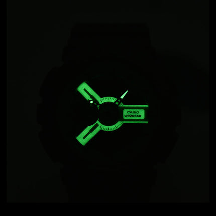 Casio G-Shock GA-110HD-8ADR Hidden Glow Series Digital Analog Luminous Dial Grey Resin Band