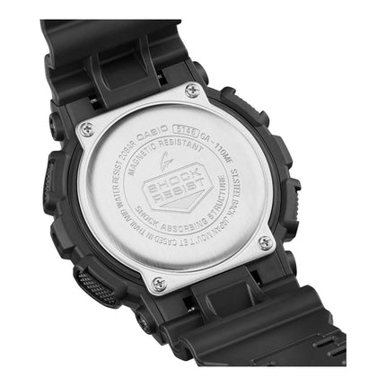 Casio G-Shock GA-110MF-1ADR Multi-Fluorescent Accents Series Digital Analog Dial Black Resin Band