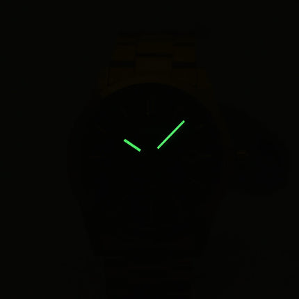 Casio General MTP-VD03G-3AUDF Men Green Dial Gold Stainless Steel Band