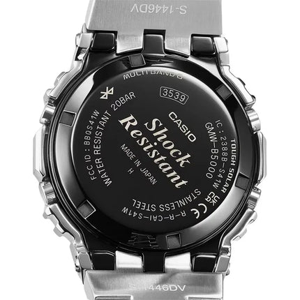 Casio G-Shock GMW-B5000D-1CDR Square Tough Solar Black Digital Dial Stainless Steel Band