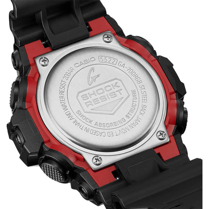 Casio G-Shock GA-700RGB-1ADR Virtual Rainbow Digital Analog Dial Black Resin Band