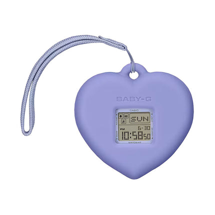 Casio Baby-G + Plus BGD-10KH-2BDR Digital Dial Light Purple Resin Band + Case Holder Set