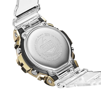 Casio G-Shock GM-6900SG-9DR Gold Ingot Collection Metal Covered Digital Dial Clear Resin Band
