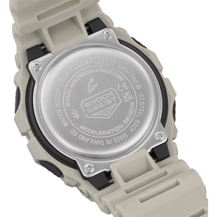 Casio G-Shock G-Lide GBX-100-8DR Natural Beach Color Digital Dial Grey Resin Band