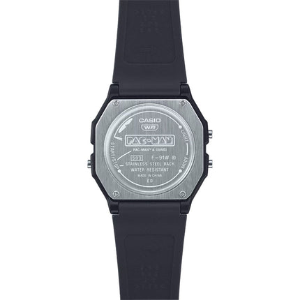 Casio General F-91WPC-1ADR PAC-MAN Collaboration Digital Dial Black Resin Band