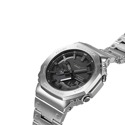 Casio G-Shock GM-B2100D-1ADR CasiOak Solar Full Metal Octogonal Analog Digital Dial St. Steel Band