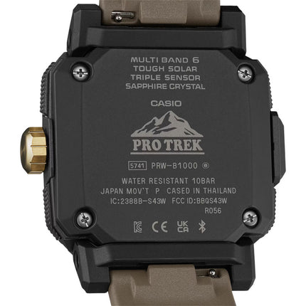Casio Pro Trek PRW-B1000-5DR Tough Solar Digital Analog Dial Brown Rubber CNF Band