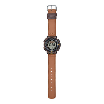 Casio Pro Trek PRG-340L-5DR CASTLON Climber Line Digital Dial Coyote Brown Leather Band