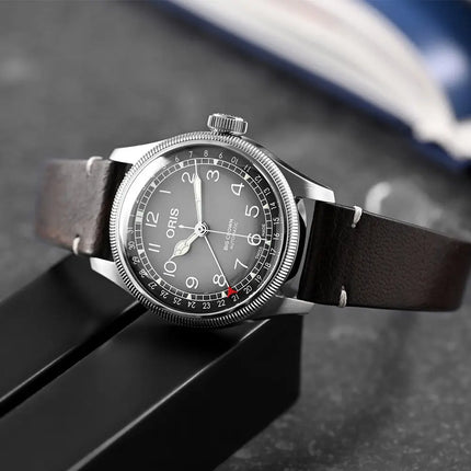 Oris Big Crown 01-754-7779-4063-SET X Cervo Volante Grey Dial Dark Brown Leather Strap