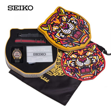 Seiko 5 Sports x RUKKIT ” The Tiger” SRPJ92 Rukkit Sathapruana Limited
