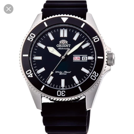 Orient Sports RA-AA0010B Kanno III Automatic Divers Black Dial Black Silicone Strap