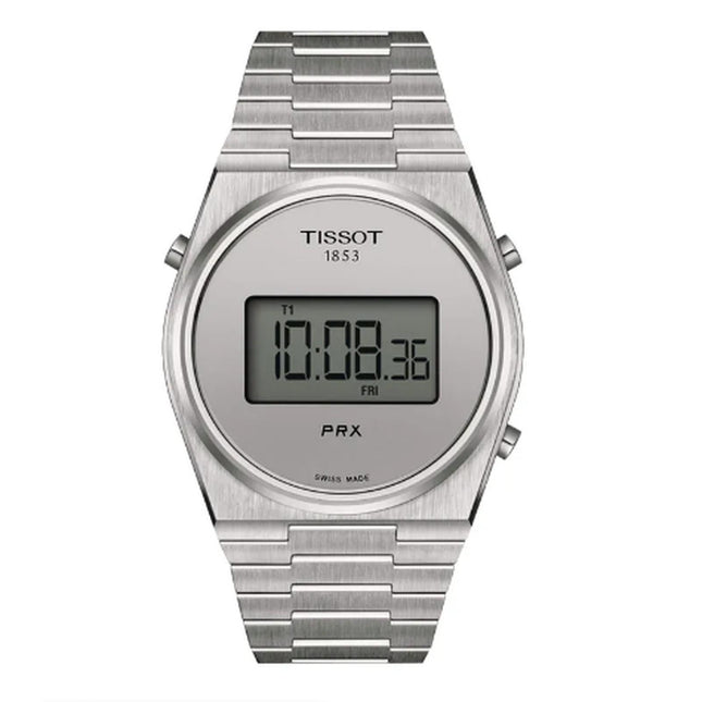 Tissot PRX Digital 40mm T-Classic T137.463.11.030.00 Silver Digital Dial Stainless Steel Strap