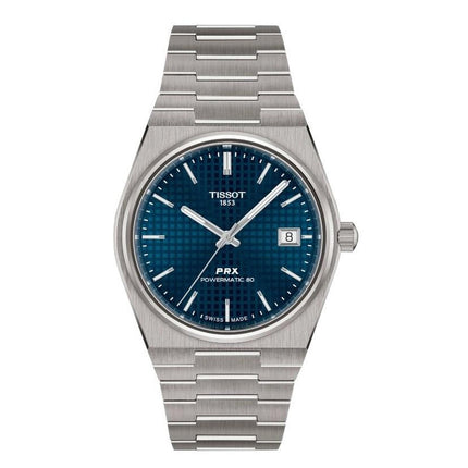 Tissot PRX 38mm T-Classic T137.807.44.041.00 Men Blue Dial Grey Titanium Strap