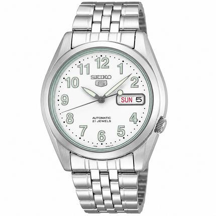 Seiko 5 Automatic SNK377K1 White Dial Stainless Steel Band