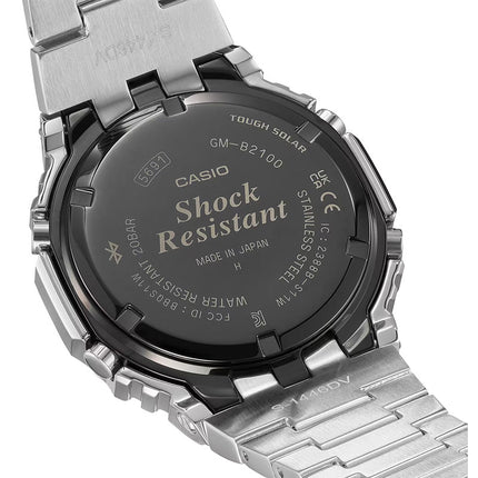Casio G-Shock GM-B2100D-1ADR CasiOak Solar Full Metal Octogonal Analog Digital Dial St. Steel Band