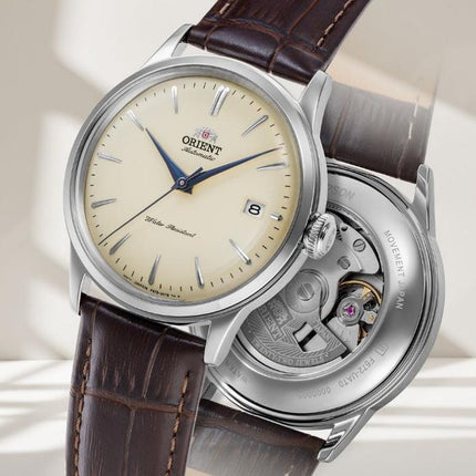 Orient Bambino 38 Classic RA-AC0M04Y Men Beige Dial Brown Leather Strap