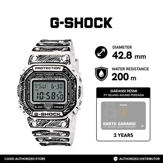 Casio G-SHOCK Jam Tangan DW-5600JV-7DR Model kolaborasi Joshua Vides Digital GLOSS