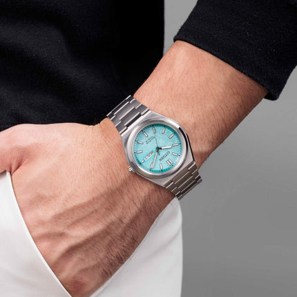 Citizen Eco Drive AW0130-85M Zenshin Super Titanium Light Green Dial Titanium Strap