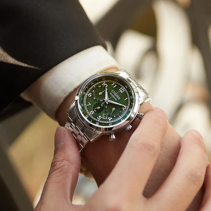 Citizen Eco Drive CA4630-53X Green Dial Stainless Steel