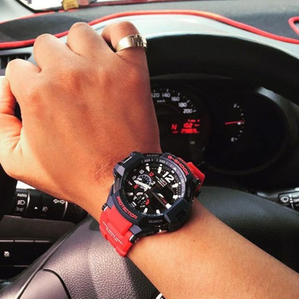 Casio G-Shock Gravitymaster GA-1100-2ADR Men Master Of G Dual Tone Dial Red Resin Band