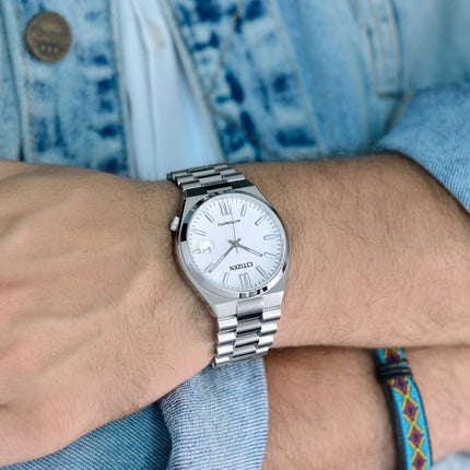 Citizen Mechanical NJ0150-81A Tsuyosa Automatic Men White Dial Stainless Steel Strap