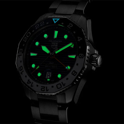 TAG Heuer Aquaracer WBP2010.BA0632 Professional 300 GMT Automatic Blue Dial Steel Strap