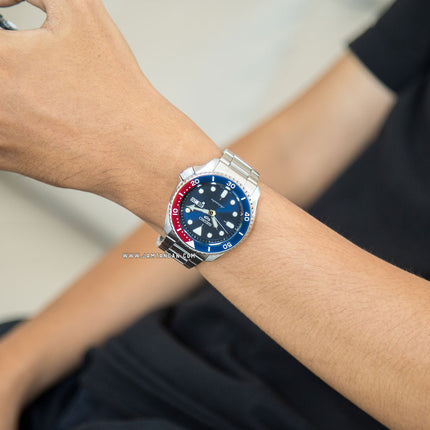 Seiko 5 Sports SRPD53K1 SKX Sports Style Pepsi Automatic Blue Dial Stainless Steel Strap