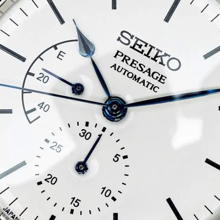 Seiko Presage SPB161J1 Automatic White Enamel Dial Blue Leather Strap