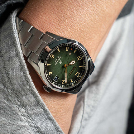 Seiko Prospex SPB155J1 Baby Alpinist Automatic Green Dial Stainless Steel Strap